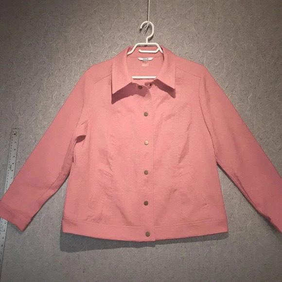 Alia  Women's Pink Embossed Blazer Jacket Size 12 - Picture 1 of 12